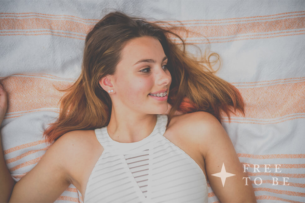 Girl Smiling with Braces